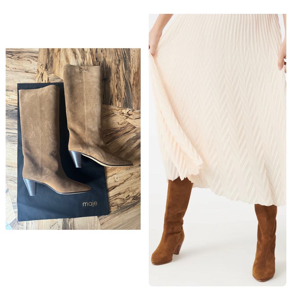 Maje Calzado Camel Boots
